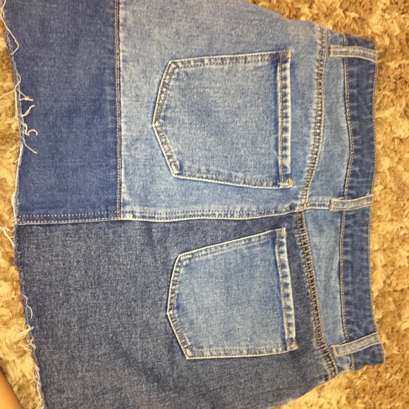 NEVERWORN Pacsun Demin Patch Skirt - Picture 2 of 3